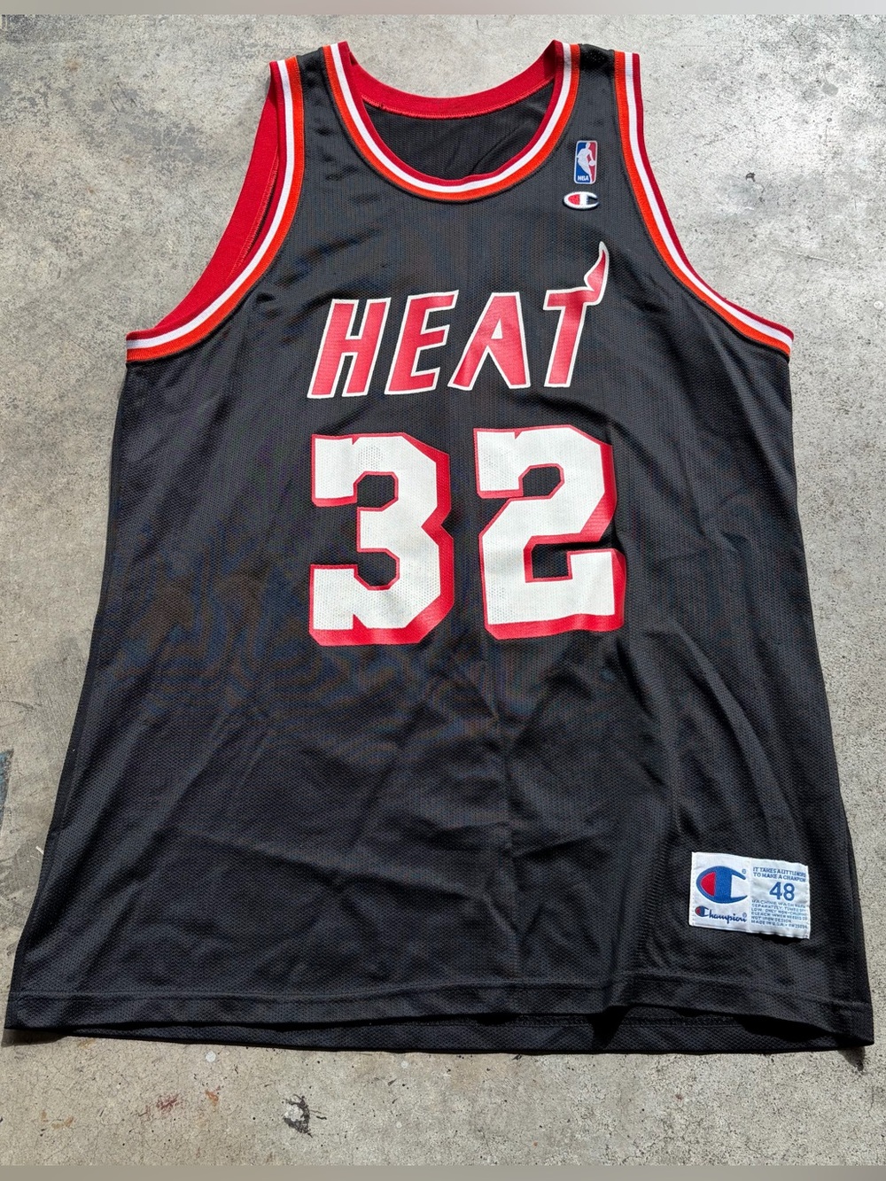 Vintage 90s 1990's Miami Heat Harold Miner #32 Basketball Jersey